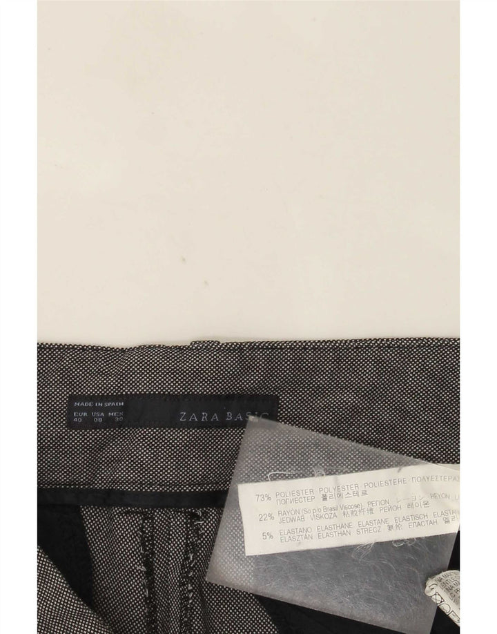 Ženske chino hlače Zara Bootcut EU 40 srednje W30 L32 sive točke