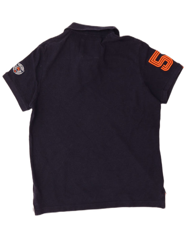 Superdry muška polo majica s grafičkim motivima 2XL tamnoplavi pamuk