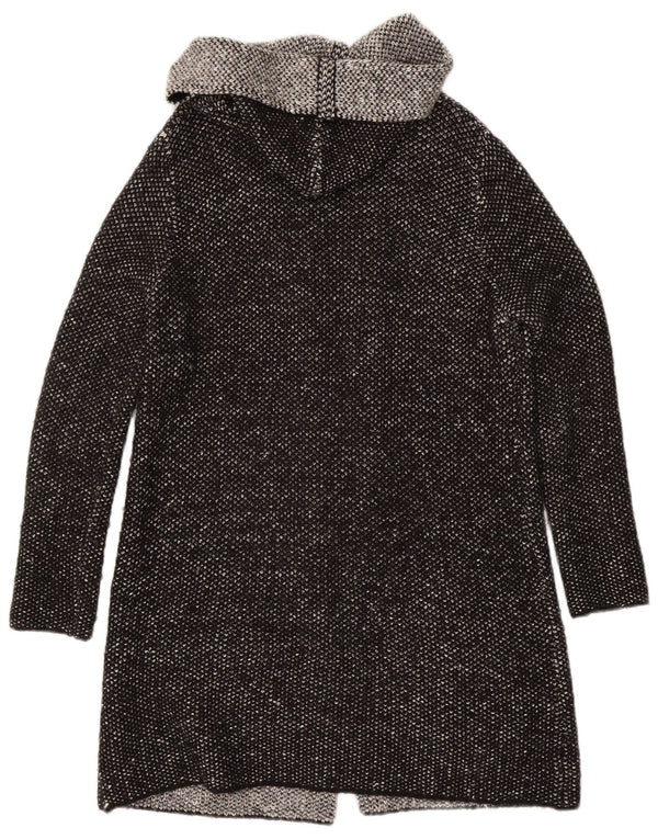 Zara ženski dugi otvoreni pulover s kapuljačom UK 14 srednje crna