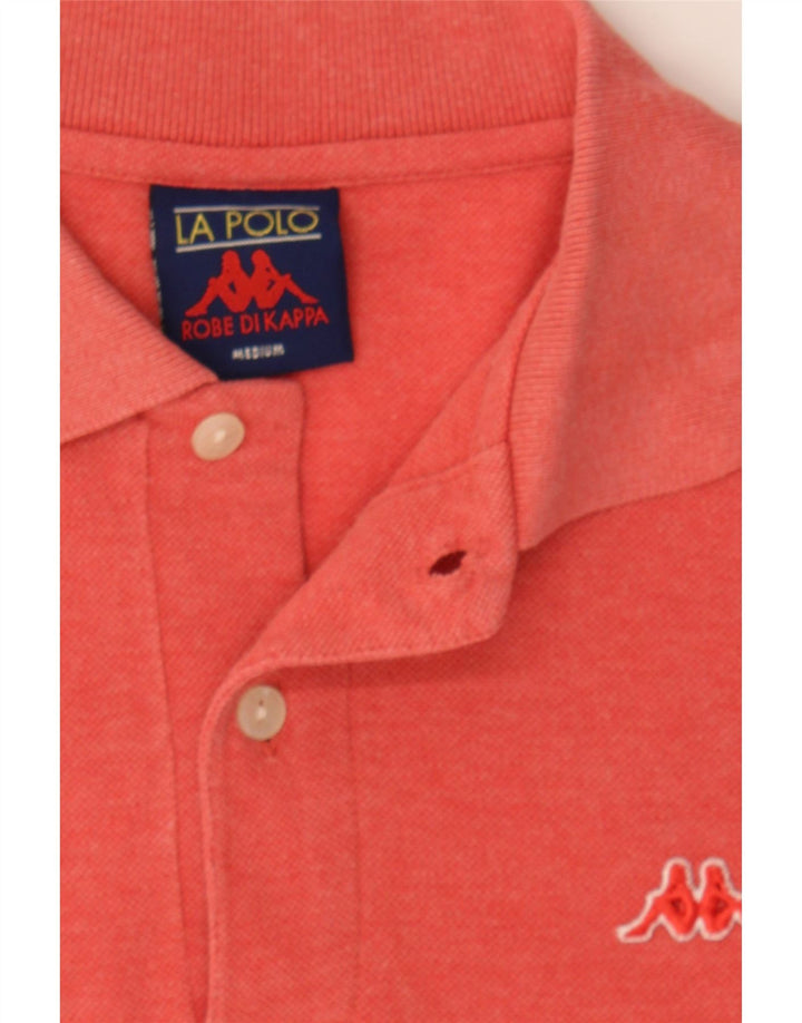 KAPPA Mens Long Sleeve Polo Shirt Medium Red Cotton Vintage Kappa and Second-Hand Kappa from Messina Hembry 