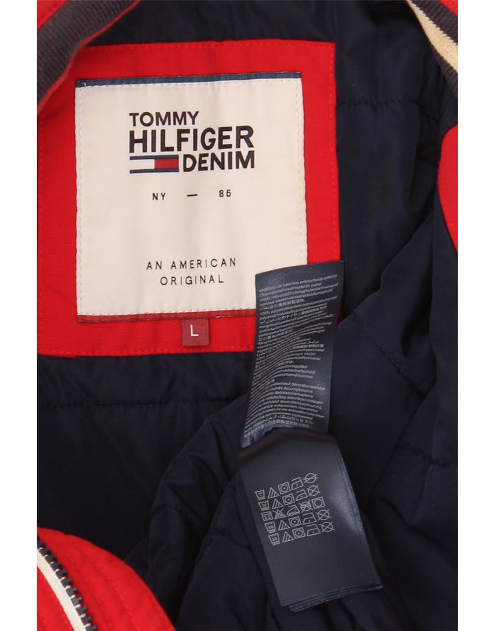 TOMMY HILFIGER muška bomber jakna UK 40 veliki crveni poliamid