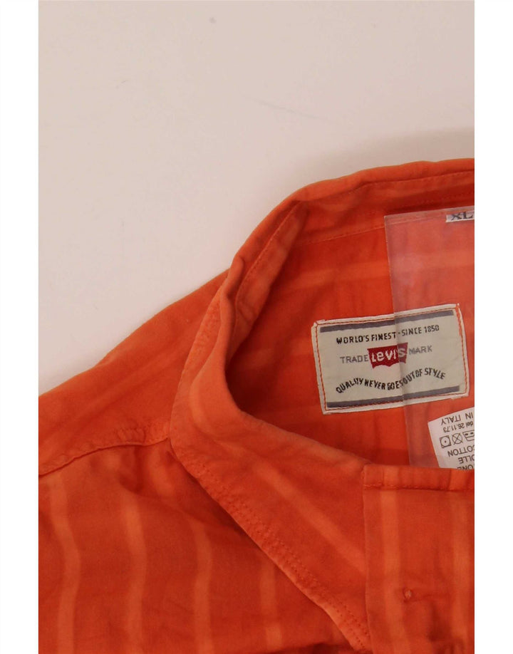 Levi's muška košulja XL narančasta karirana pamuk