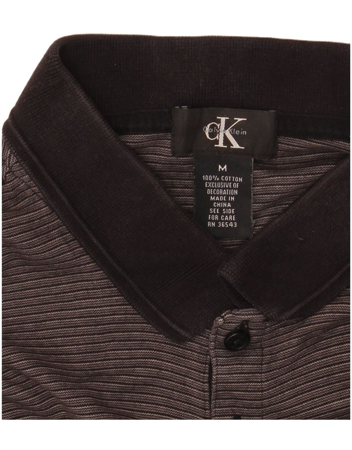 CALVIN KLEIN Muška polo majica srednje siva pamuk na pruge