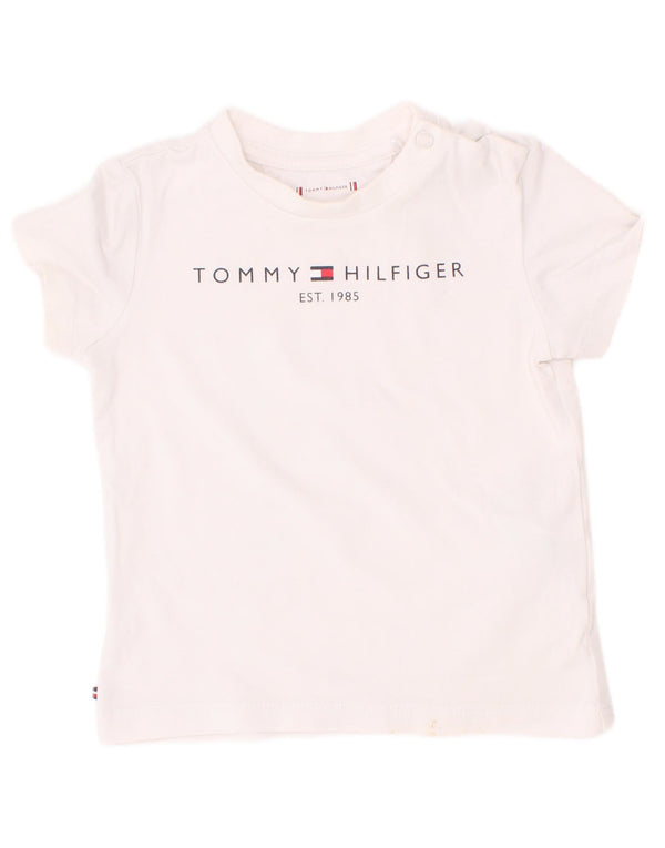 Tommy Hilfiger Majica kratkih rukava s grafičkim motivima za dječake 9-12 mjeseci, bijeli pamuk
