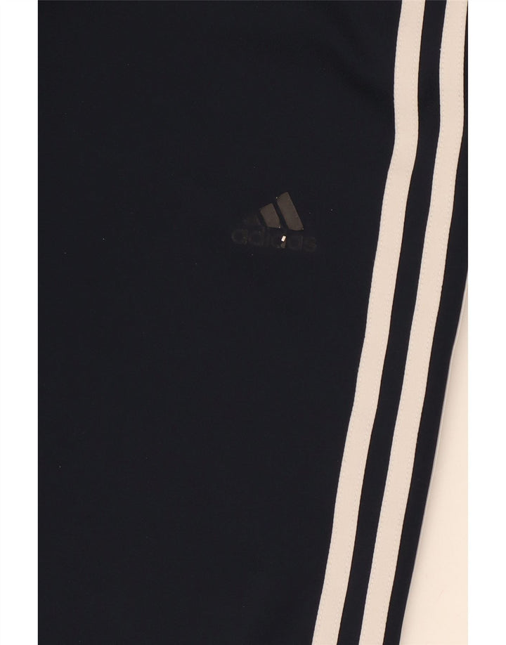 ADIDAS Womens Climalite Capri Leggings UK 12/14 Medium Navy Blue Polyester Vintage Adidas and Second-Hand Adidas from Messina Hembry 