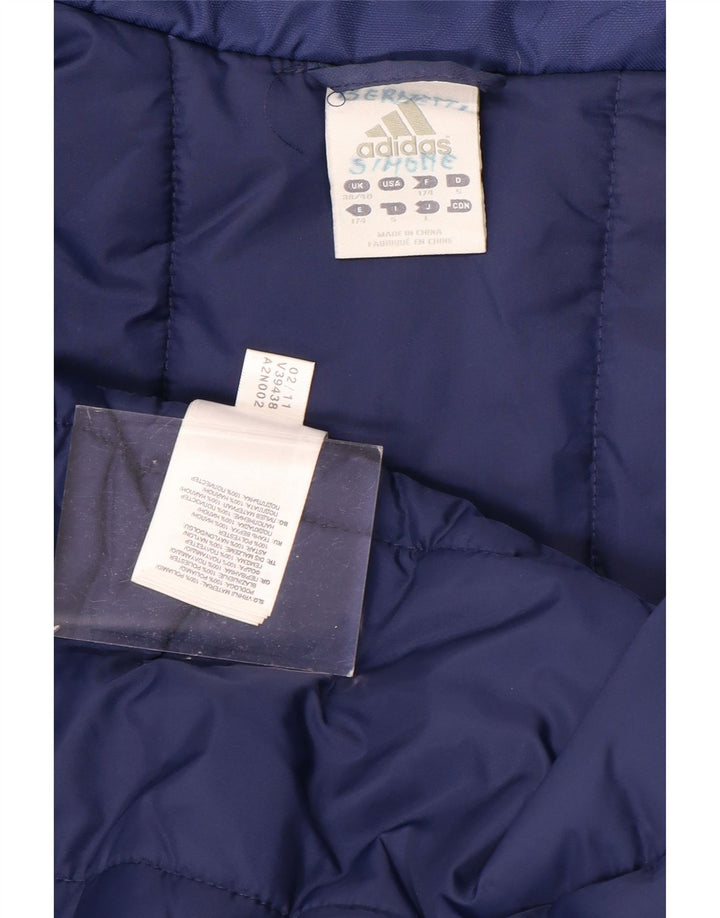 ADIDAS muški grafički podstavljeni kaput UK 38/40 srednje plavi poliamid