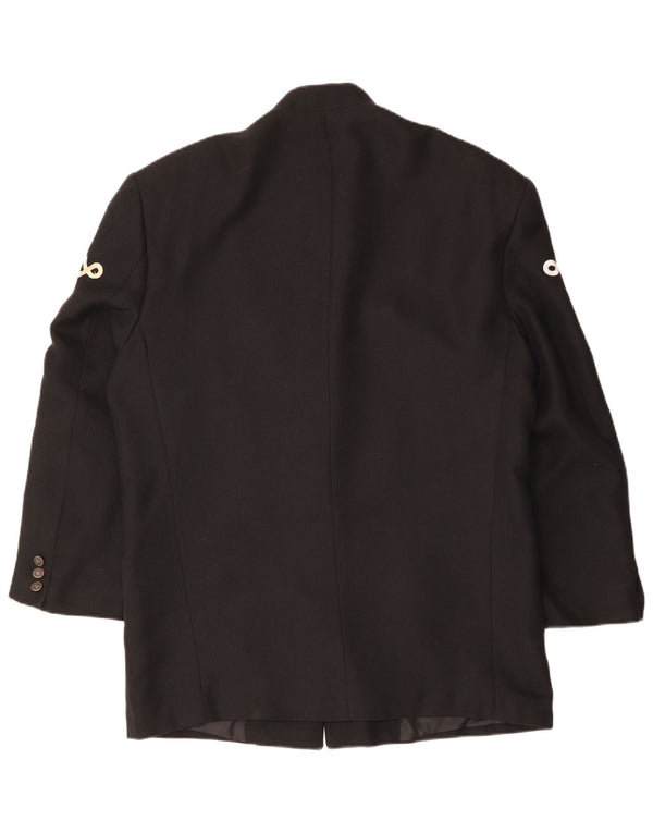 VINTAGE Muška jakna sa 5 gumba UK 40 Velika crna viskoza