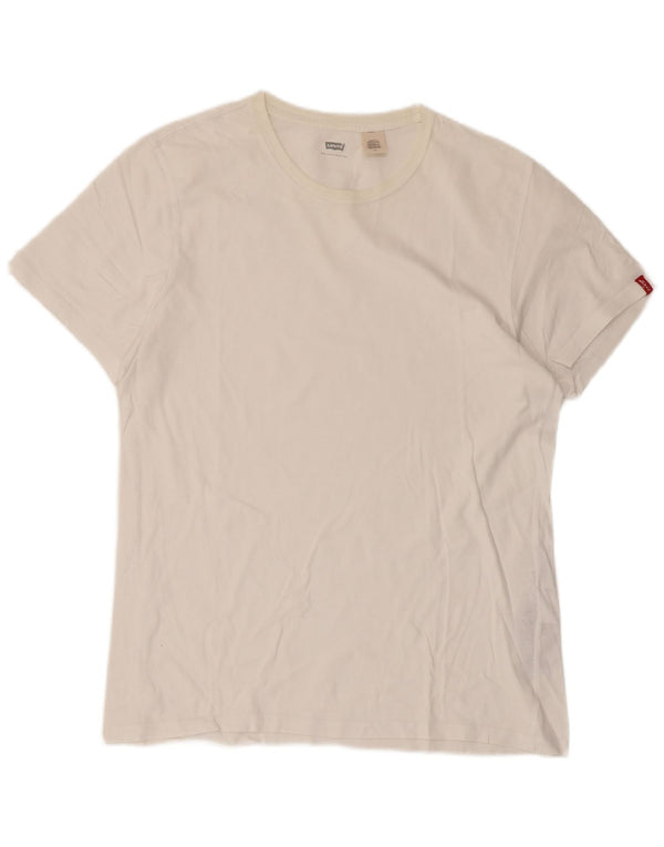 Levi's Mens T-Shirt Top Large White Cotton