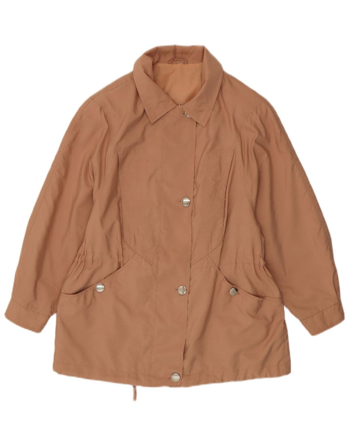 Vintage ženska bomber jakna UK 16 veliki bež poliester