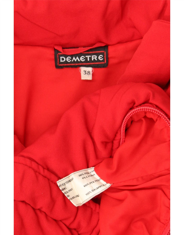 Vintage ženska crop podstavljena jakna EU 38 srednje crvene boje od poliamida