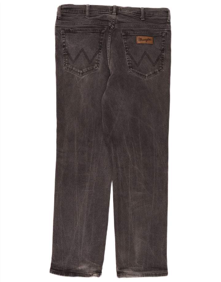 Wrangler muške rastezljive ravne traperice Texas W38 L32 sivi pamuk