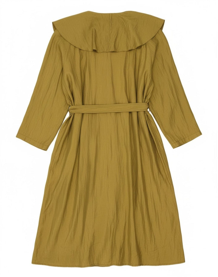 Vintage ženski preveliki kaput UK 14, srednji kaki poliester