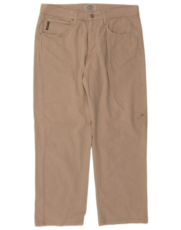 Armani Mens Straight Casual Trousers W36 L27 Beige