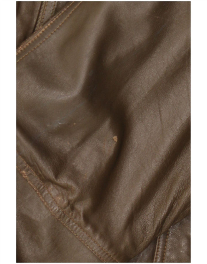 Vintage muška kožna jakna IT 52 XL kaki