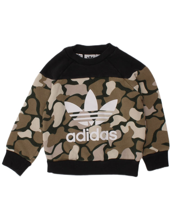 ADIDAS Baby Boys Graphic Sweatshirt Džemper 18-24 mjeseca kaki kamuflažna
