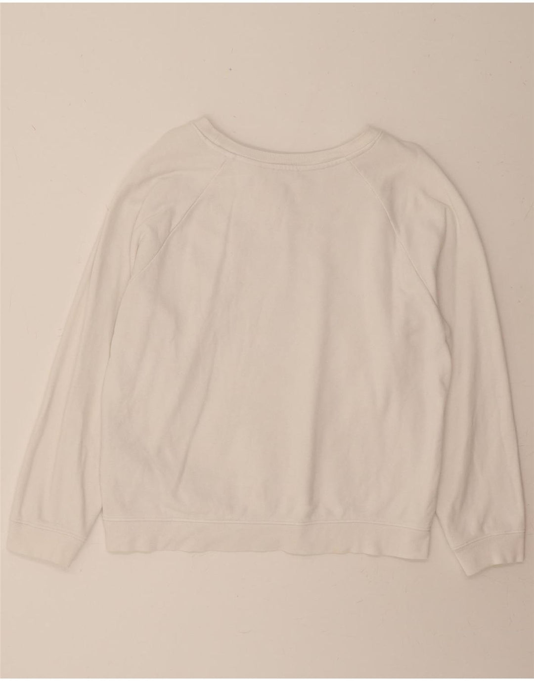 LEVI'S Womens Graphic Oversized Sweatshirt Jumper UK 10 Small White Cotton Vintage Levi's and Second-Hand Levi's from Messina Hembry 