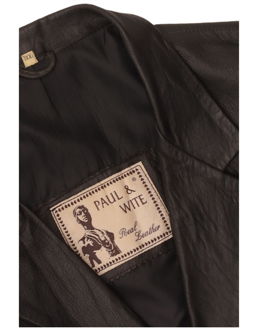 Paul & Wite muška kožna jakna UK 44 2XL crna koža