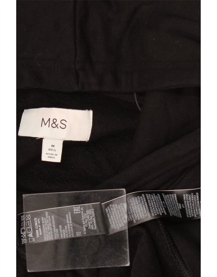 Marks & Spencer muška majica s kapuljačom Srednji crni pamuk