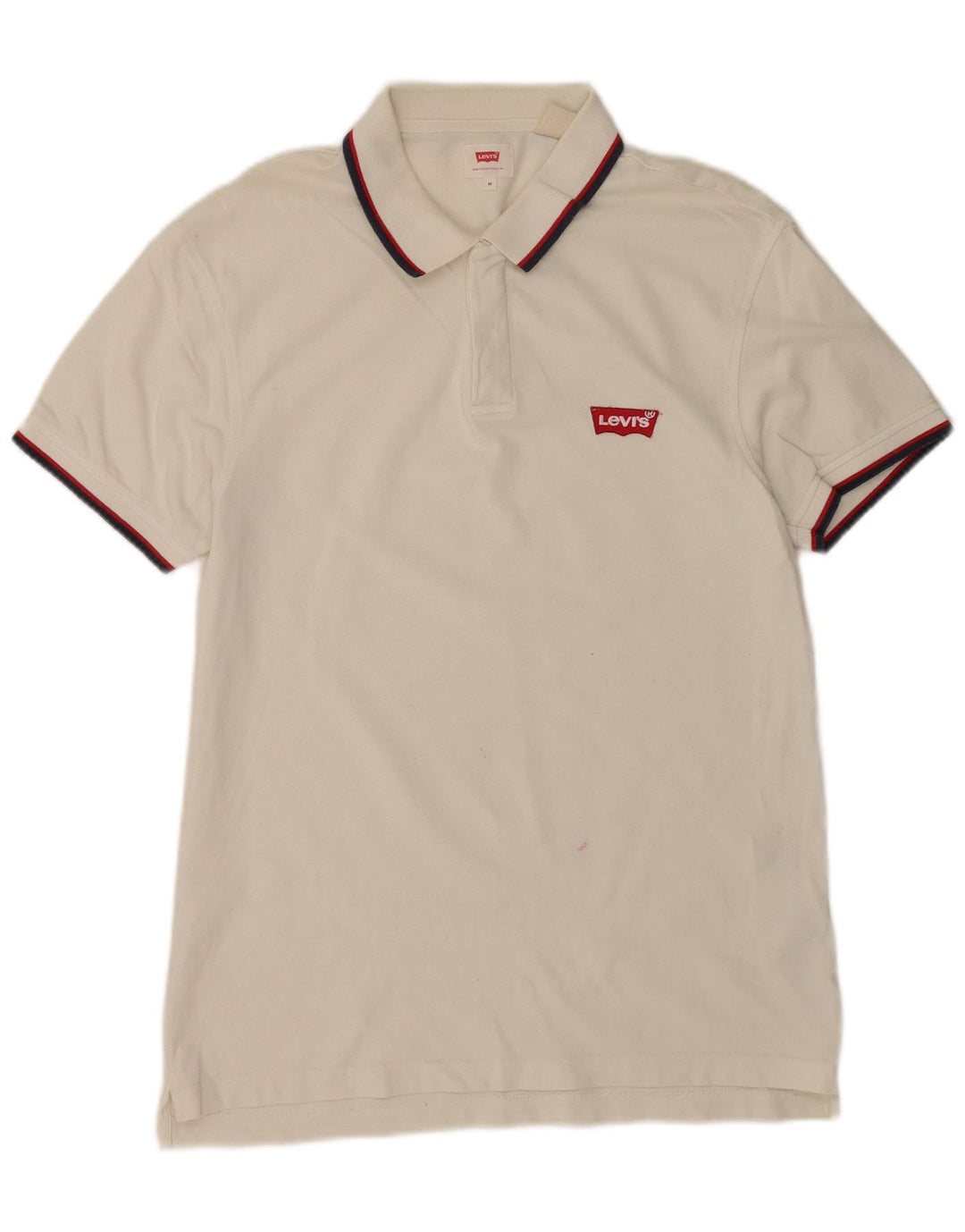 Levi's muška polo majica srednje bijele pruge, pamuk