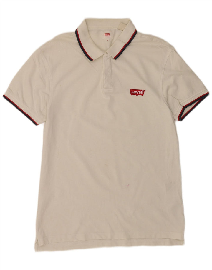 Levi's muška polo majica srednje bijele pruge, pamuk