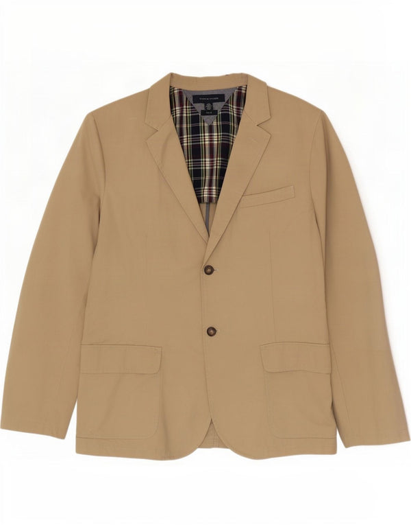 Tommy Hilfiger Muška jakna s trimom sa 2 gumba UK 40 Large Beige