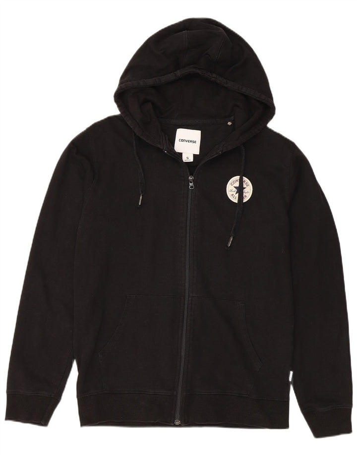 CONVERSE muški pulover s kapuljačom na patentni zatvarač, mali crni pamuk