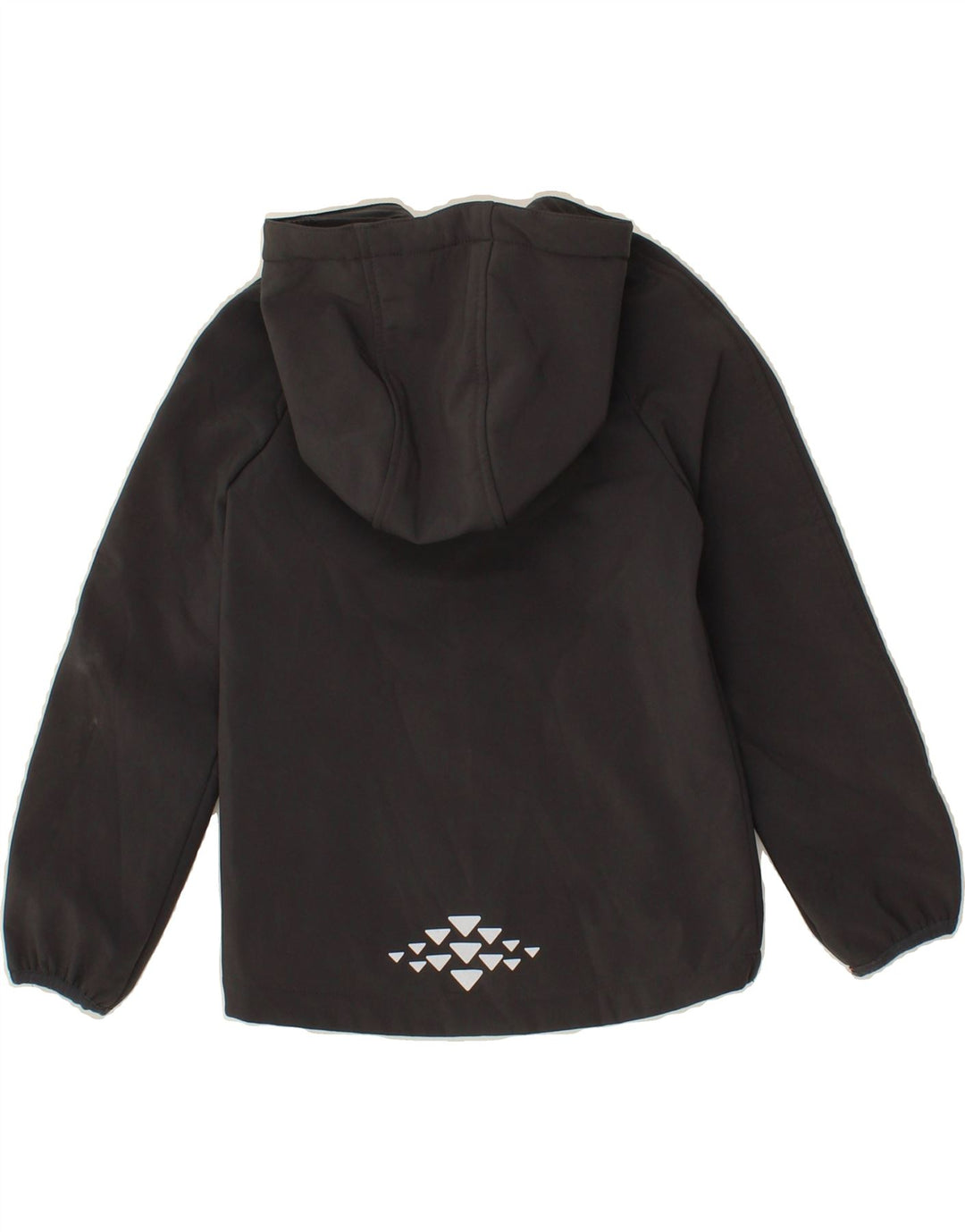 VINTAGE Girls Hooded Rain Jacket 7-8 Years Grey Polyester Vintage Vintage and Second-Hand Vintage from Messina Hembry 
