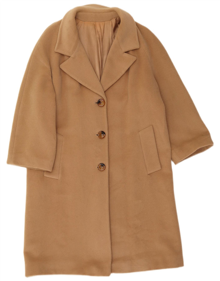 Vintage ženski preveliki kaput IT 40 Mala bež vuna