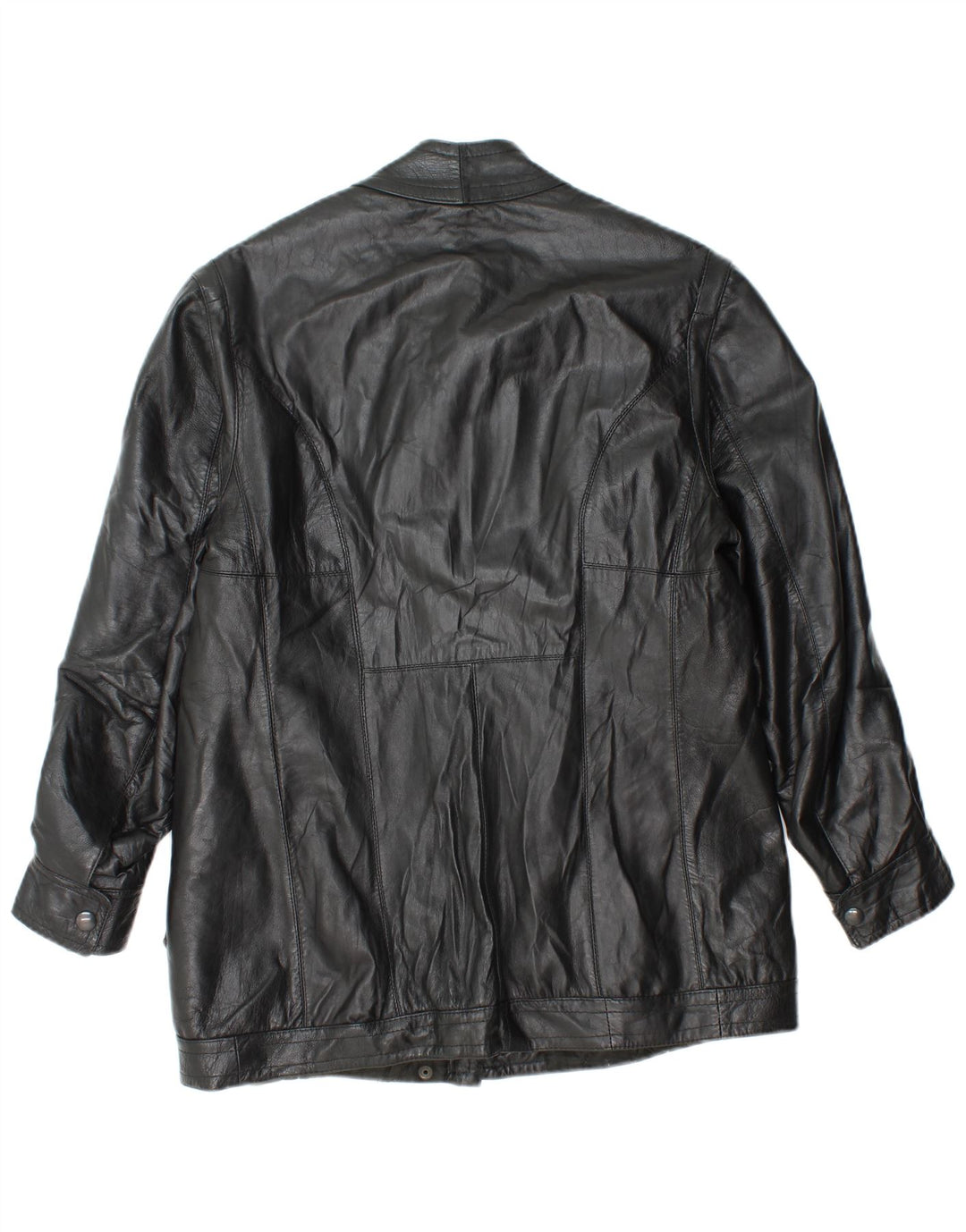 Vintage ženska kožna jakna UK 14 srednje crna