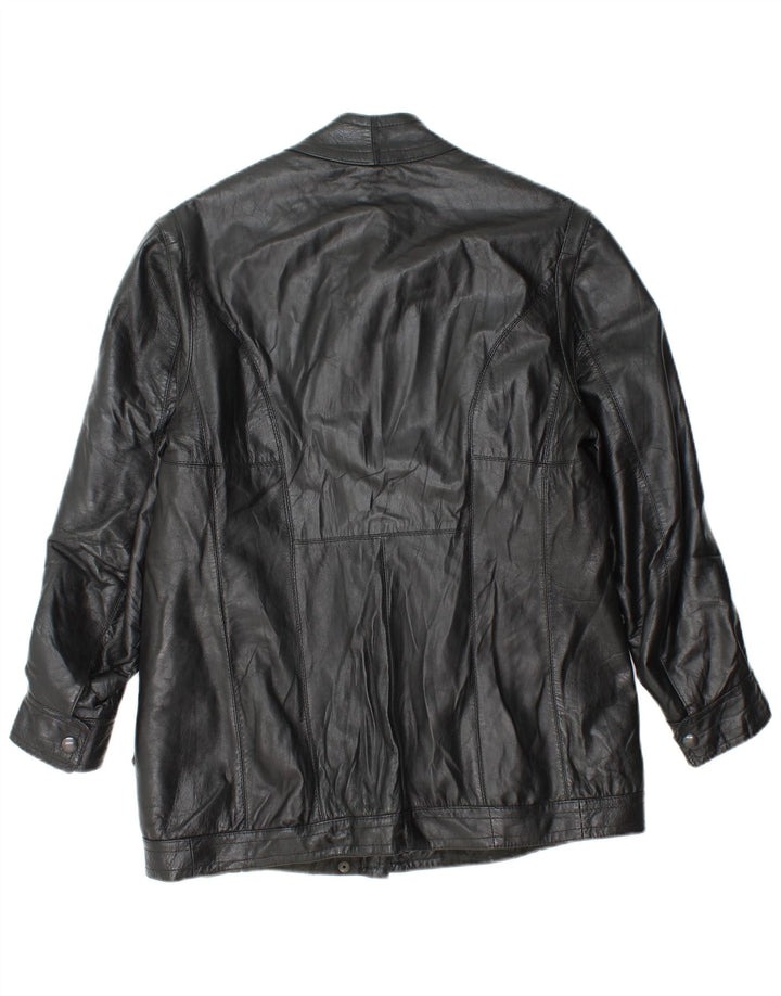 Vintage ženska kožna jakna UK 14 srednje crna