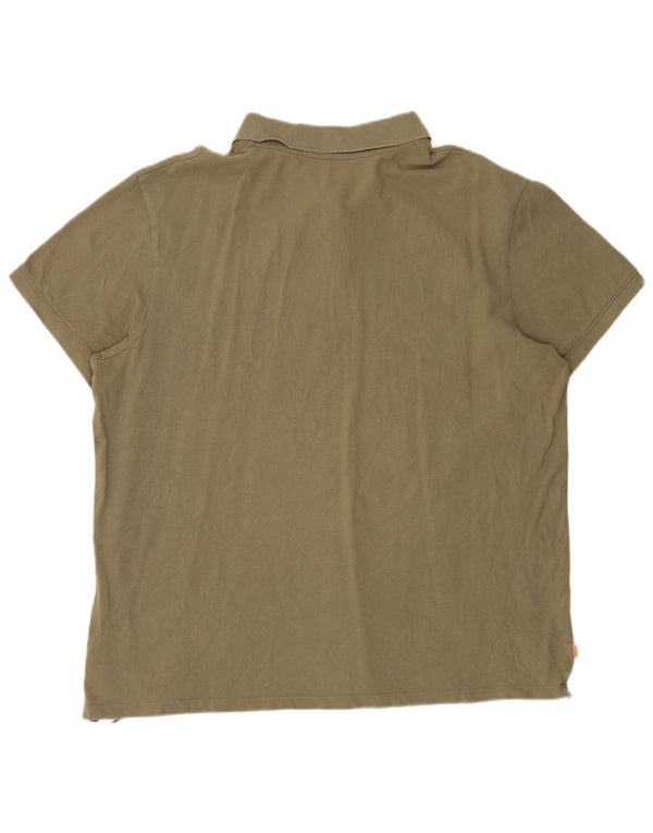 TIMBERLAND muška uska polo majica 3XL kaki pamuk