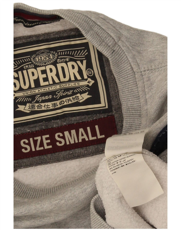 Superdry muški džemper s grafičkim motivima, mali sivi flekasti pamuk