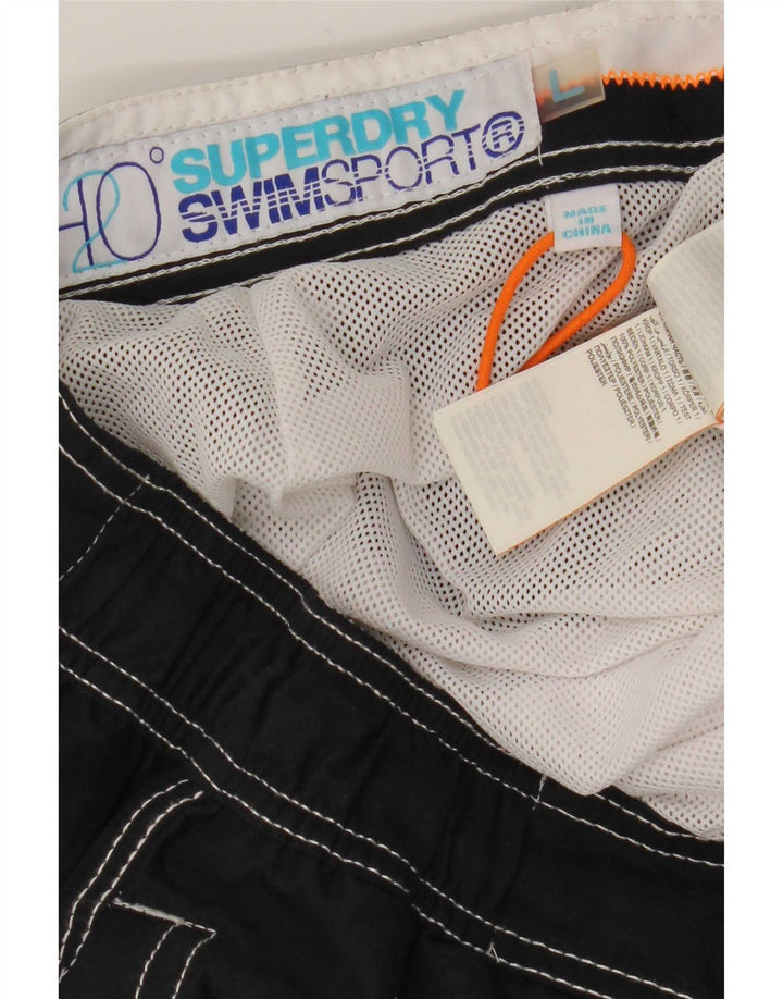 Superdry muške kratke hlače za kupanje Graphic Regular, veliki tamnoplavi poliester