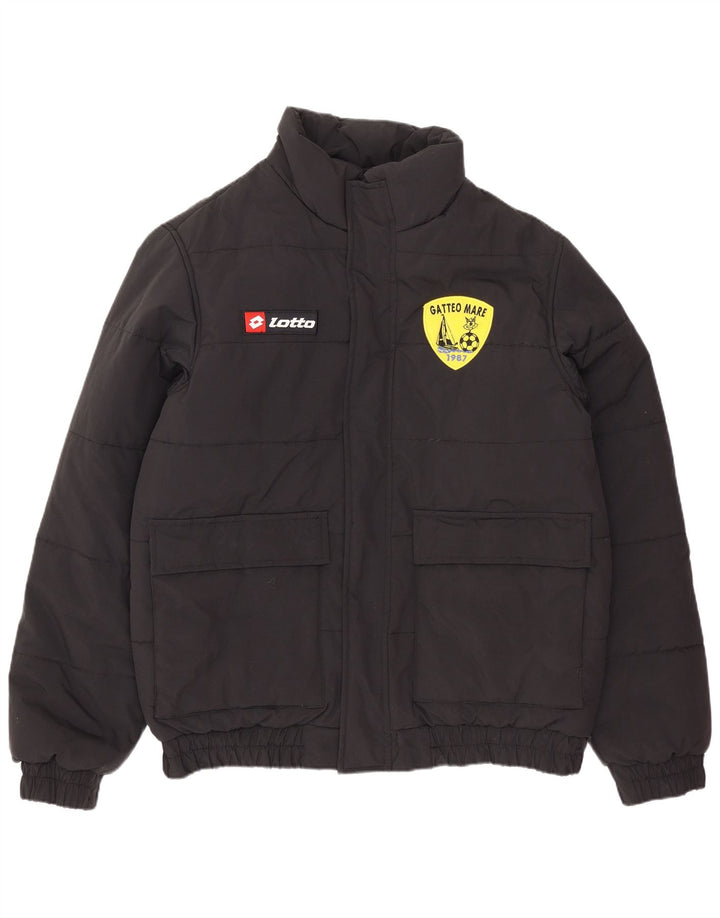 LOTTO muška grafička podstavljena jakna UK 40 veliki crni najlon