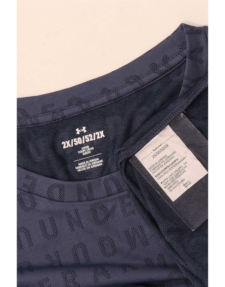Muška majica kratkih rukava Under Armour 2XL tamnoplavi poliester