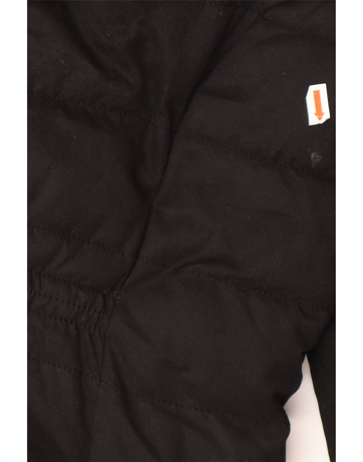 Superdry ženska podstavljena jakna s kapuljačom UK 12 srednji crni poliester