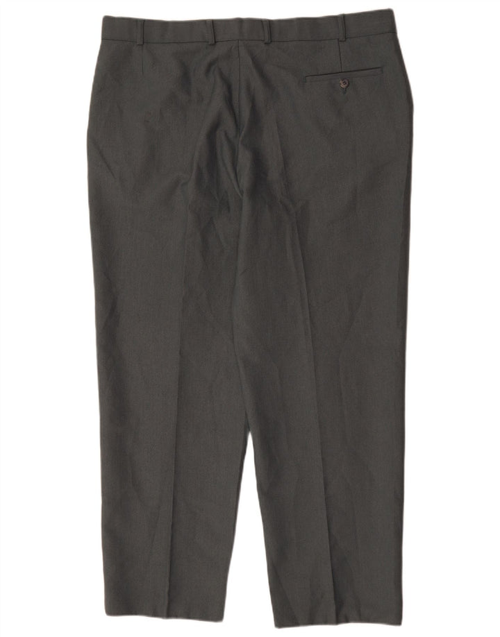 Marks & Spencer muške ravne chino hlače W40 L29 sivi poliester