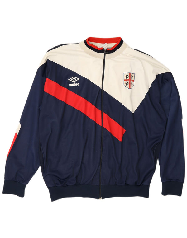 Umbro Mens Cagliari 1990-1991 Gornja jakna trenirke velika tamnoplava