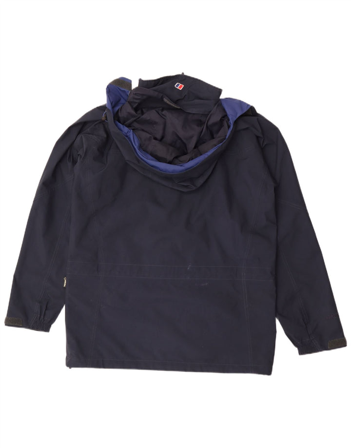 Berghaus muška kišna jakna s kapuljačom UK 38 srednje tamnoplavi poliester