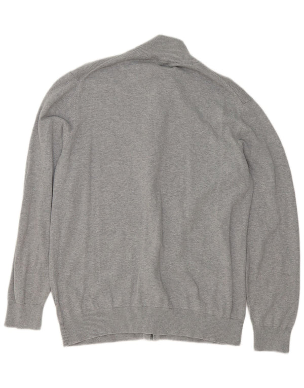 Crew Clothing Muški kardigan džemper 2XL sivi flekasti pamuk