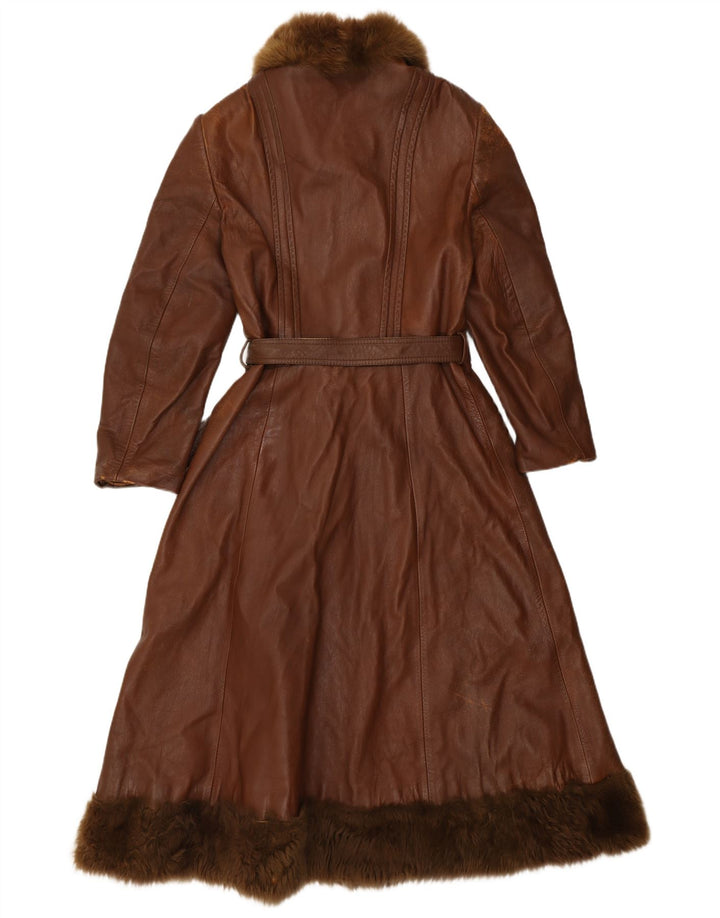 Induyco ženski kožni kaput UK 12 Srednje smeđa koža