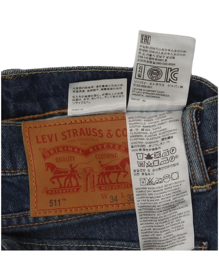 Levi's muške 511 uske traperice W34 L32 plavi pamuk