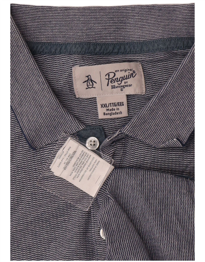 PENGUIN Muška polo majica 2XL Classic na plave pruge od pamuka