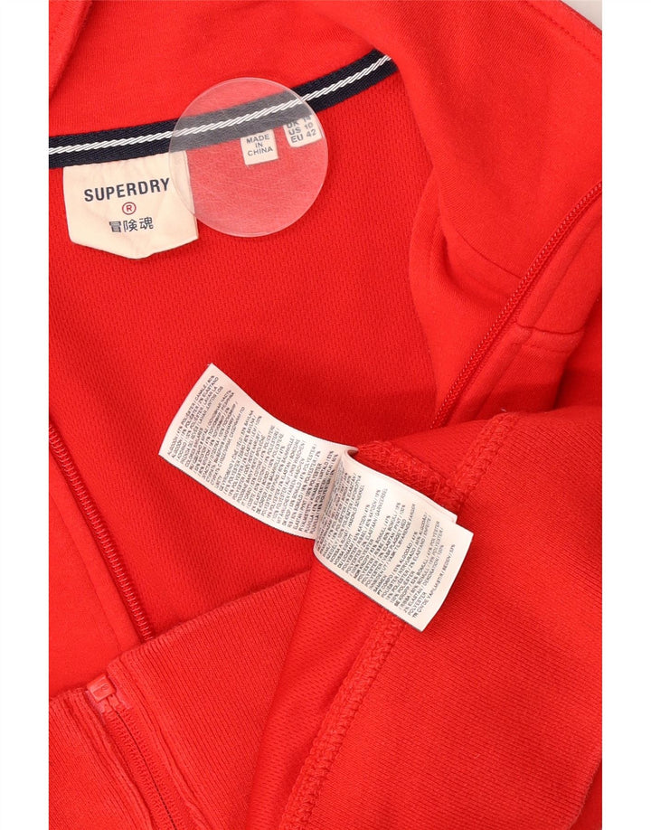 Superdry ženska gornja jakna kratke trenirke UK 14 velikih crvenih blokova u boji