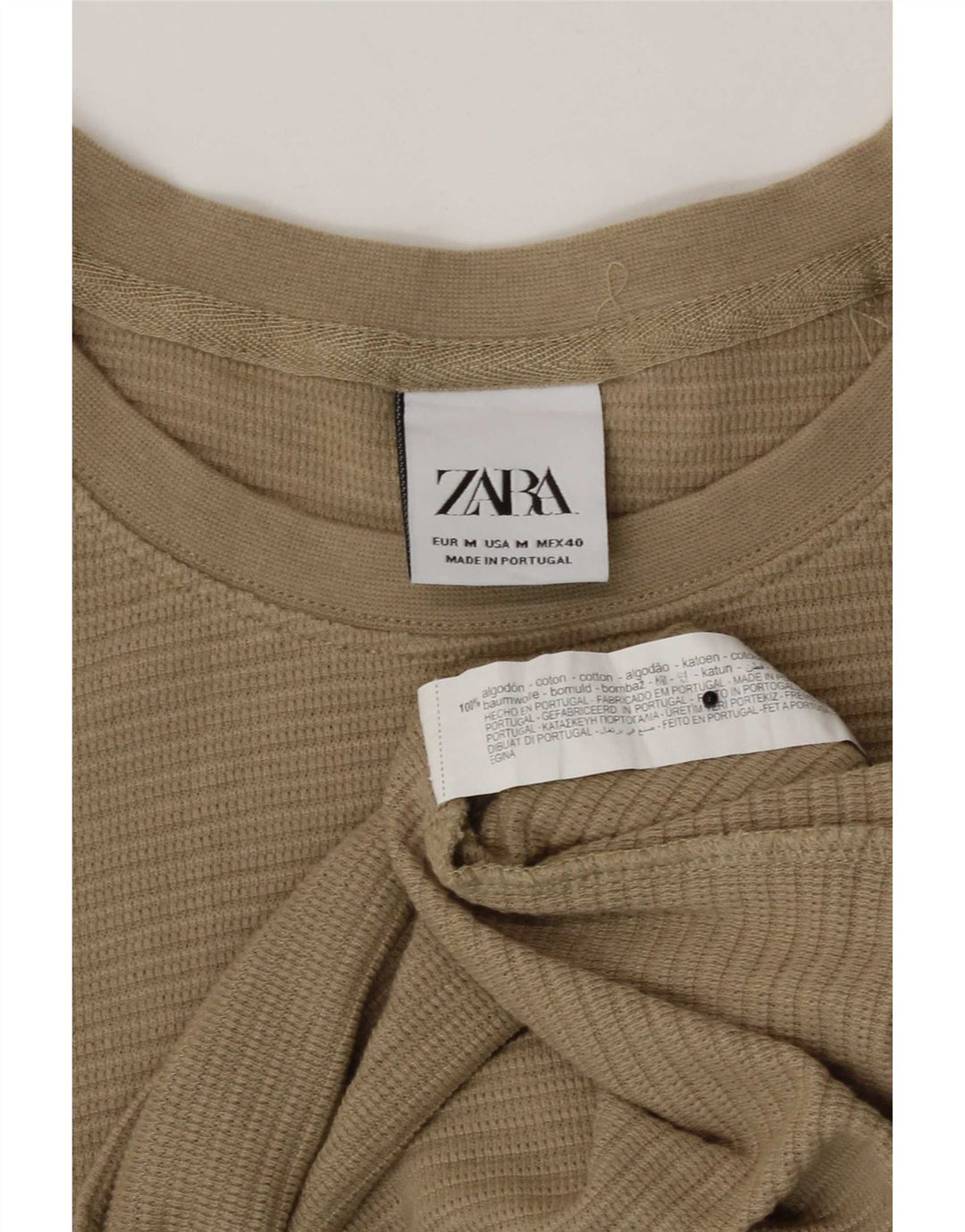 Zara muška majica kratkih rukava Srednje smeđi pamuk