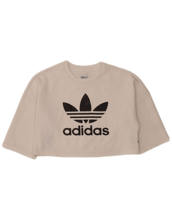 Adidas ženska majica kratkih rukava prekomjerne veličine UK 10 Mala bijela