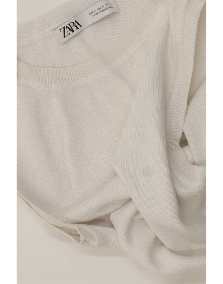 Zara ženski kratki prsluk UK 8 Small White