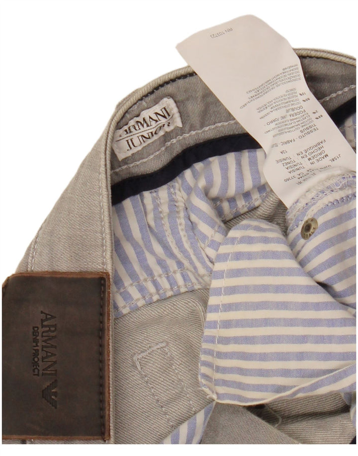 ARMANI JUNIOR uske traperice za djevojčice 11-12 godina W26 L29 sivi pamuk