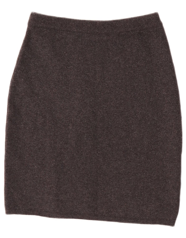 Vintage Womens Knit Pencil Skirt W26 Small Grey