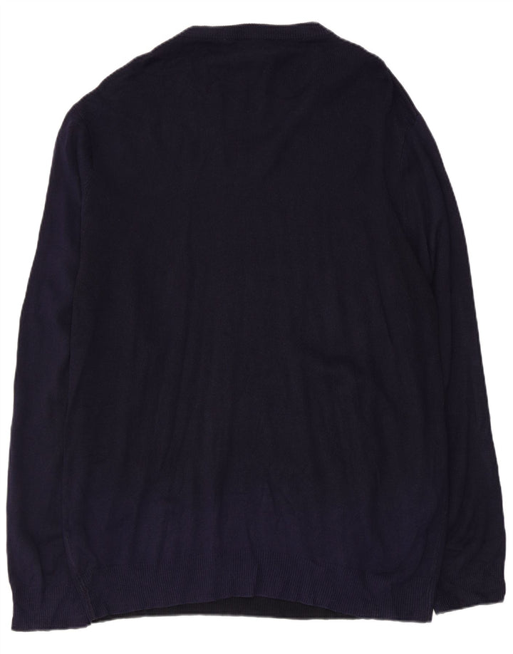 PIERRE CARDIN Muški džemper s V-izrezom 2XL tamnoplavi akril